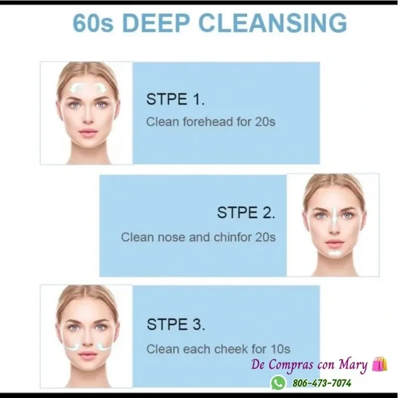 Silicone electric facial brush. Perfect for clogged pores, acne, excess oil, - Picture 4 of 9